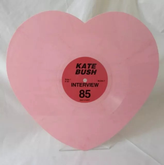 Kate Bush Very Rare 1985 7” Pink Heart Shaped Interview Vinyl 85 No Reserve