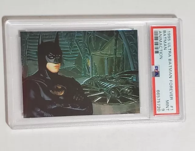 1995 Fleer Ultra Chrome Batman Forever Animaction Insert #1 of 10 PSA 9 POP 4