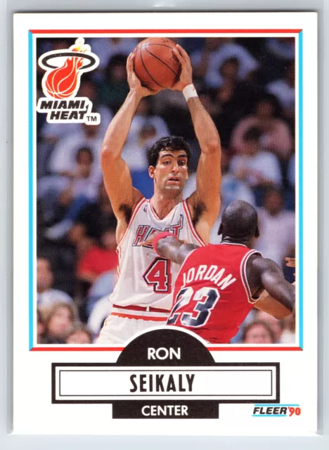 Rony Seikaly 1990-91 Fleer #102  Miami Heat  (Michael Jordan Defending)  #2