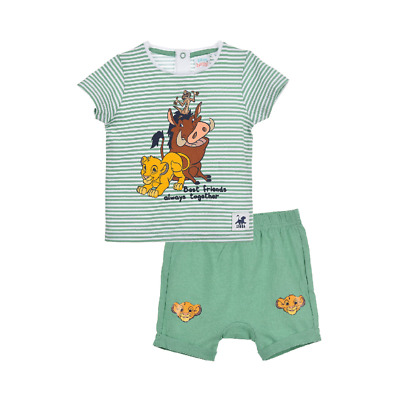 Completo Estivo Short E T-Shirt Simba Disney Re Leone Neonato Bambino - Ev0085V