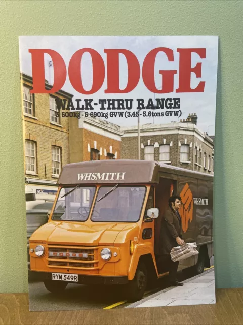 Dodge Walk-Thru Range (3.45-5.6 tons GVW) Sales Brochure  in VGC dated 11/1977