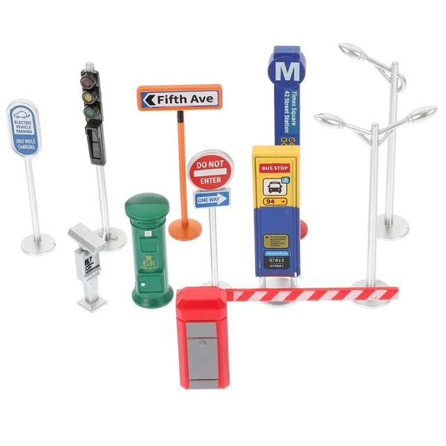 Set De 8 Vías De Ferrocarril De Madera Y 5 Barricadas De Plástico – Juguete De Montaje Para Niños, Compatible Con Bloques De Construcción