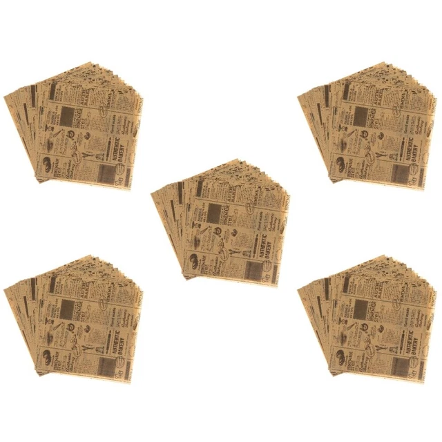 250 fogli squisita carta hamburger piastra creativa carta impermeabile