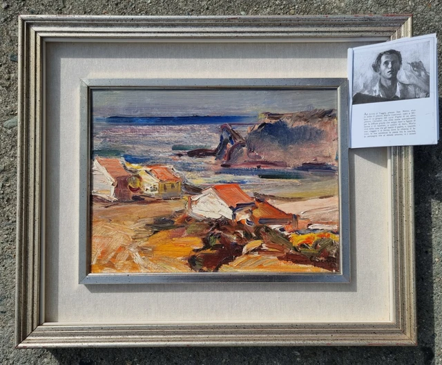 Mario Guerzoni (Milano  1912-?) Marina portoghese, "Odeceixe-Odemira" Algarve
