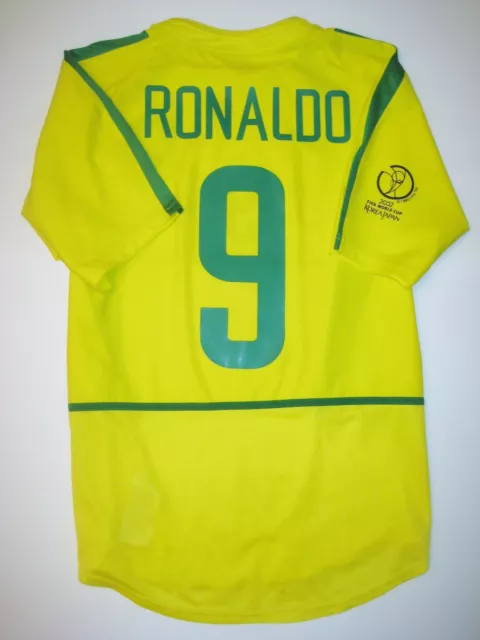 PLAYER MINT RONALDO 9 BRAZIL 2002 World Cup AWAY JERSEY CAMISA