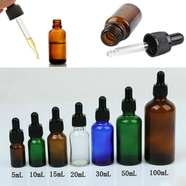 GLASS DROPPER BOTTLE Tamper Evident Drop Pipette Eye Oil Drop Wholesale