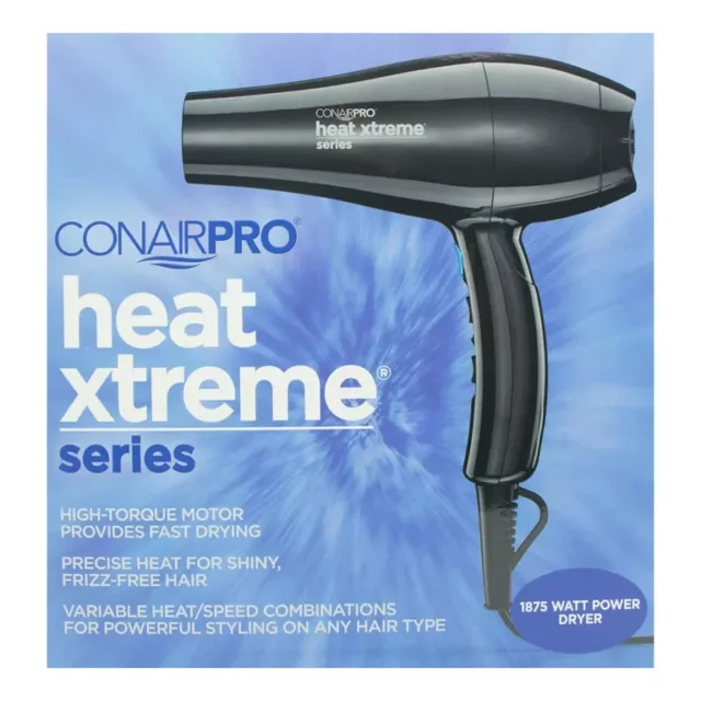 New Conair Pro Heat Xtreme Professional 1875 Watt Hair Blow Dryer + Diffuser