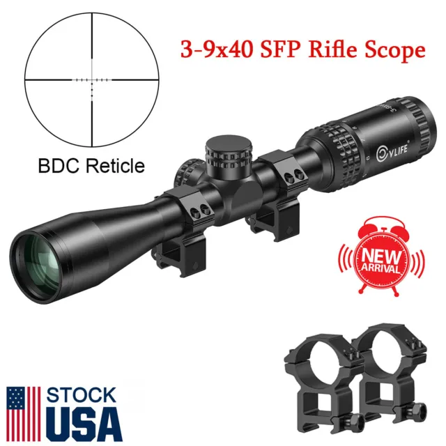 3-9x40 Rifle Scope BDC Reticle Optics Scope Mount included - Second Focal Plane