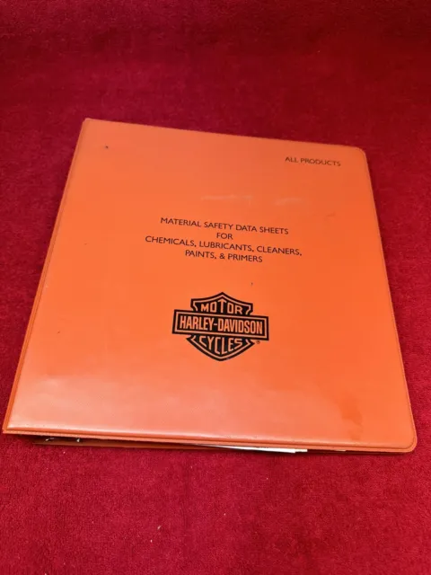 Harley Davidson MSDS Material Safety Data Sheets Dealers Binder 92 93 94 95 OEM