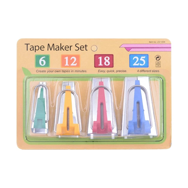 Bias Tape Maker Kits 6Mm 12Mm 18Mm 25Mm Fabric Bias Binding Maker Binding Foot