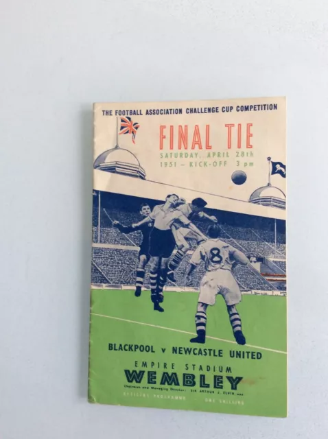 Fa Cup Final 1951 Newcastle United V Blackpool Played At Wembley