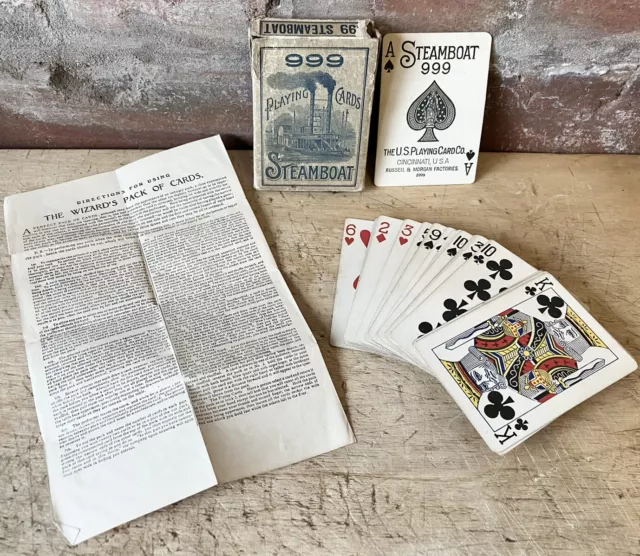 Antique Collectible USA Steamboat 999 Playing Cards Cincinnati Circa 1907