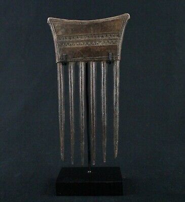 Art African Arts First African Comb Antique Comb Baoulé On Base - 16 CMS
