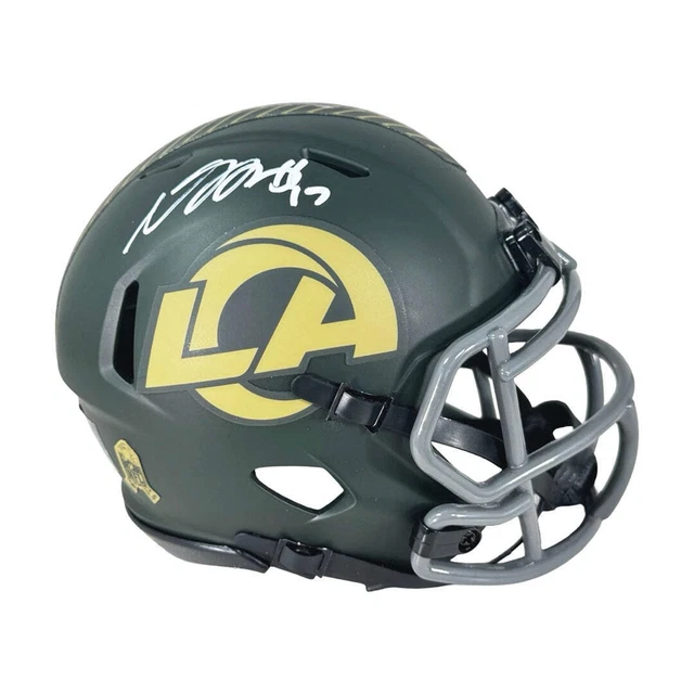 DAVANTE ADAMS AUTOGRAFATO Los Angeles Rams Saluto A Servizio 2025 Mini ...