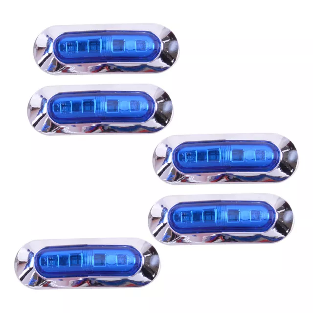 5pc blu 4 LED luce di ingombro laterale per camion rimorchio auto 12V 24V