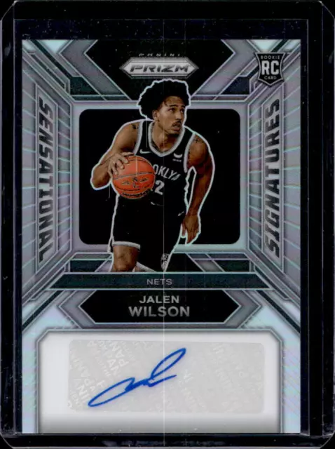 2023-24 Prizm Jalen Wilson Sensational Signatures Silver Prizm Auto RC #SS-LS