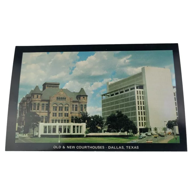 Texas TX Dallas Dealey Plaza County Court House Downtown Postcard Old Vintage PC