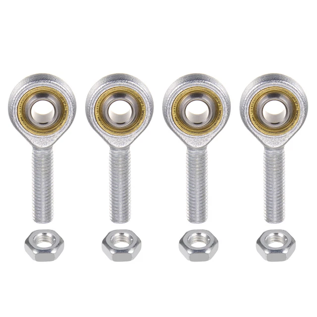 4pcs SA8TK POSA8 M8 Male Rod End M8x1.25 Right Hand Thread,Includes Jam Nut