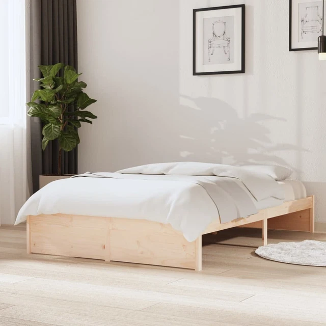 VIDAXL BED FRAME without Mattress Solid Wood 120x200 cm £104.08