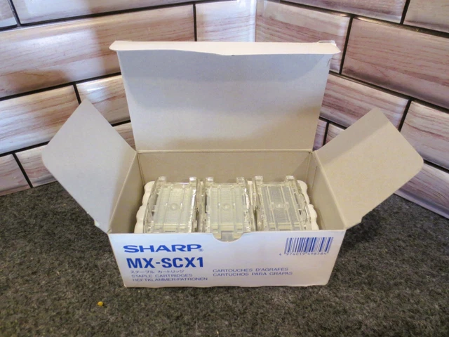 Mx-Scx1 Sharp Staple Cartridge-Pack Of 3 Free S/H New Open Box New