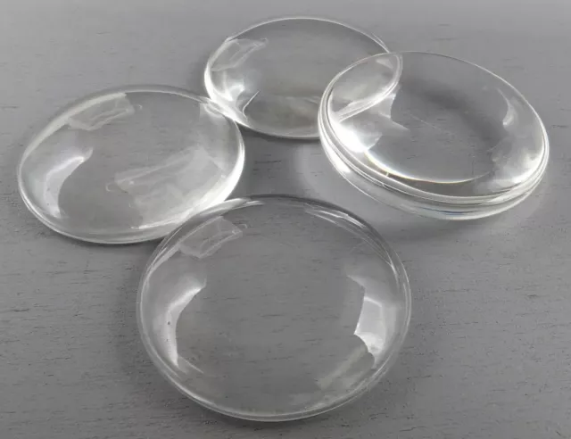 30mm Cabochon aus Glas rund klar 1-50 Stück SB 195