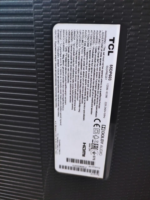 tcl 55dp603 vends toutes pièces