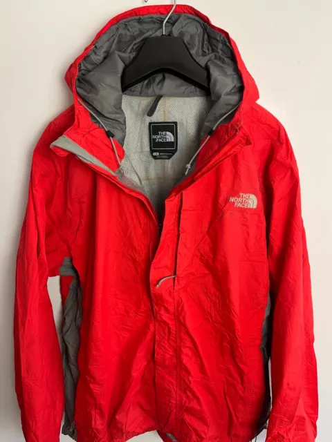 Mens North Face Jacket Coat Large / Extra Large L/XL Waterproof Red Hyvent #3