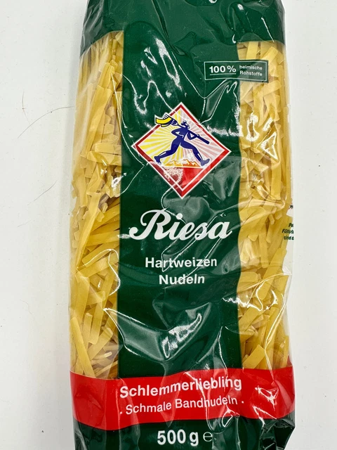 Riesa - Hartweizen Nudeln Schlemmerl. Schmale Bandnudeln 500g - MHD 03/25 #NK354