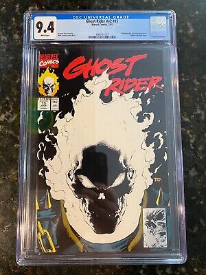 Ghost Rider #15 CGC 9.4 NM Glow-In-The-Dark Cover WHITE PAGES