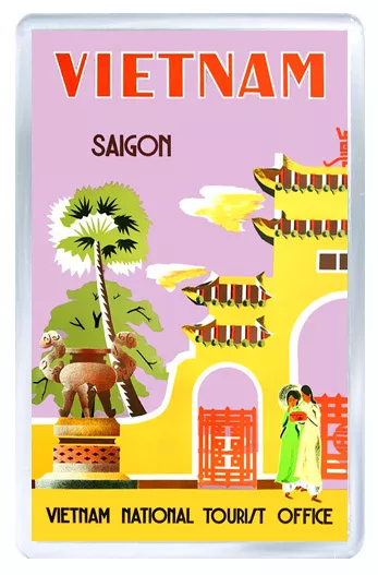 Vietnam Saigon Vintage Repro Fridge Magnet Souvenir Iman Nevera