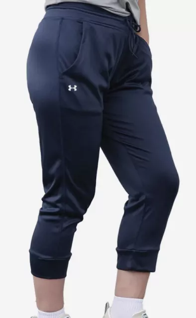 Under Armour Womens Tech HeatGear Capris Navy 2XL NWT FREE SHIPPING