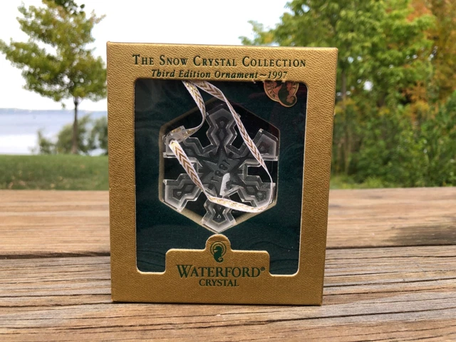 Waterford Crystal Snowflake Ornament Snow Crystal Annual Christmas Ireland Made