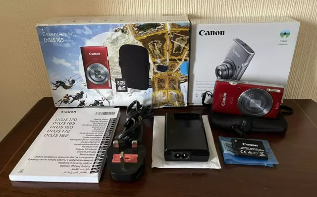 Canon IXUS 165 20.0MP HD Compact Point & Shoot Digital Camera 8x Optical Zoom