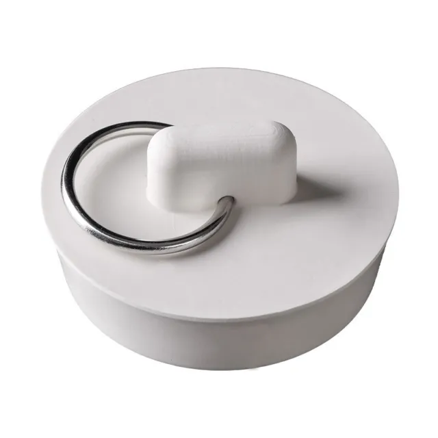 Rubber Sink Plug White Drain Stopper Fit 25mm To 33mm Drain 5pcs