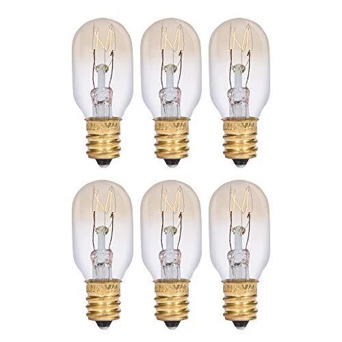 T6.5 25W Replacement Bulb (6 Pack) for Himalayan Salt Rock and Basket, Plug