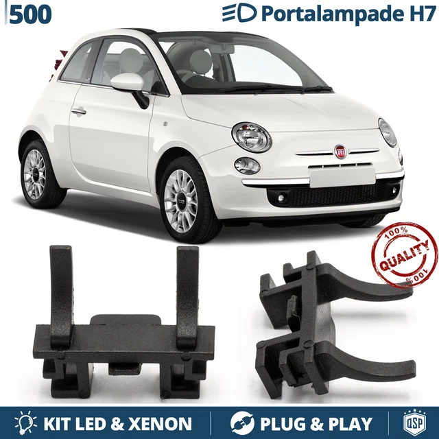 COPPIA ADATTATORI PORTALAMAPDE PORTA LAMPADE PER KIT LED H7 FIAT 500 CINQUECENTO - Foto 6