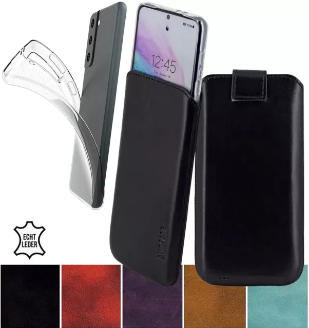 Suncase Funda Estuche Cuero de Móvil+Funda Silicona para Samsung Galaxy S24+