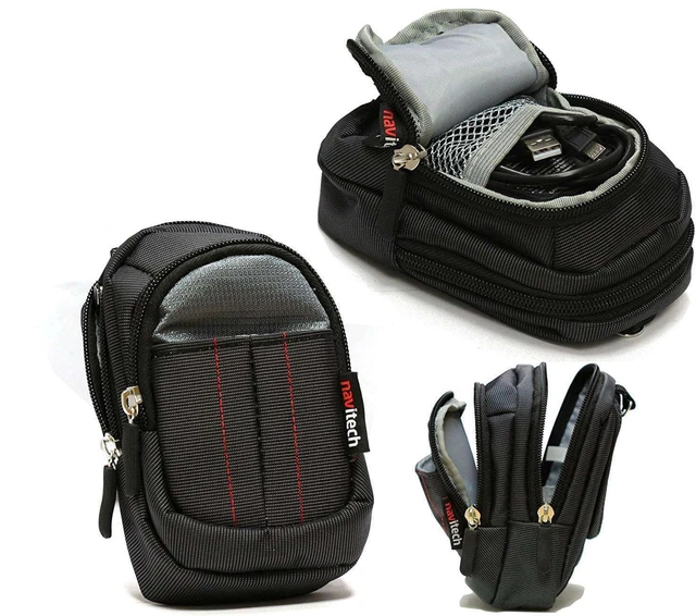 Navitech Black Compact Camera Case Compatible with Panasonic DMC-TZ60EB-K Lumix