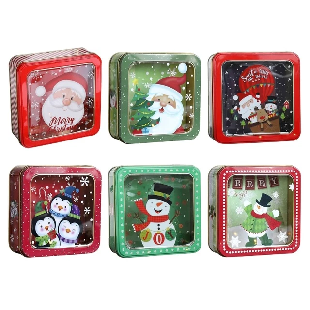 Presents Storage Box Tin Box Party Supplies Favor Christmas Candy Bottle
