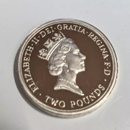 Jeux Écosse Royal Mint Pièce de Monnaie 1986 Argent Reine Elizabeth - Arrière