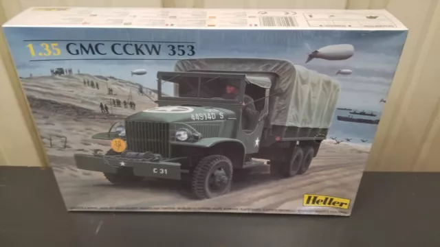 Heller U.s. Army Gmc Cckw 353 Truck 1/35 Scale Model Kit