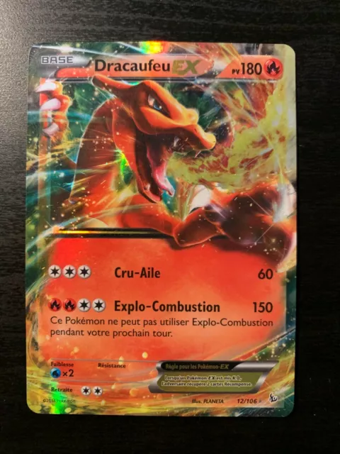 Carte Pokémon Ultra Rare Méga Dracaufeu EX 108/106 XY2 Étincelles  VF/Secrète