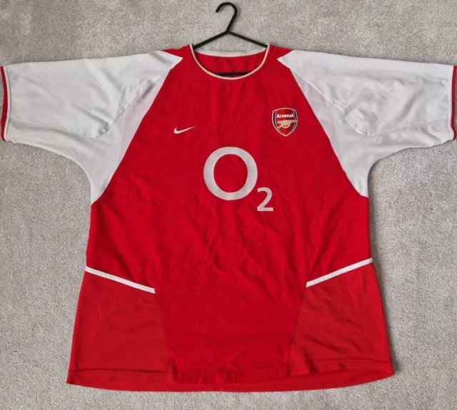 Original Arsenal 2002/04 Home Football Shirt Mens XXL Invincibles O2