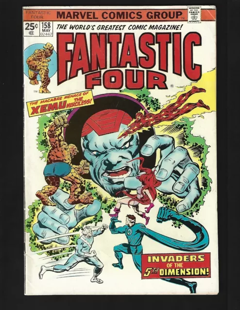 Fantastic Four #158 FN- Buckler Xemu Quicksilver Medusa Black Bolt Inhumans