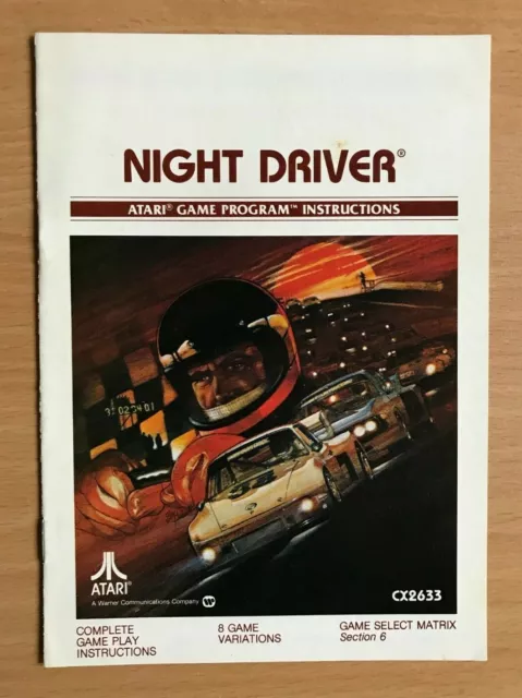 ATARI 2600 - NIGHT DRIVER - Instruction Manual