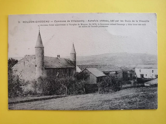 CPA 08 - VILLEMONTRY MOUZON GIVODEAU CHÂTEAU Bati by the DUCS de la VIEUVILLE
