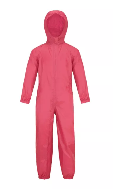 Childs Waterproof Rainsuit Boys Girls All In One Suit Kids Childrens Puddle Suit