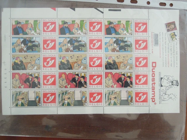Hergé & Tintin-30 pièces papeterie de luxe, timbres. Amérique-Classeur d origine