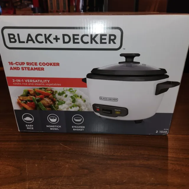 BLACK & DECKER 16-Cup Rice Cooker Food Steamer Model RC436