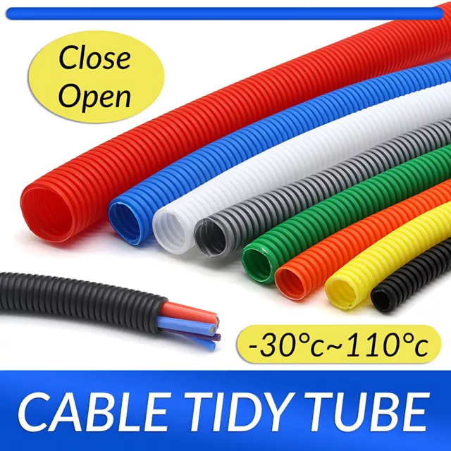 Conduit Spilt Cable Tidy Flexible Tube Convoluted Protection Tubing PP Polypropy